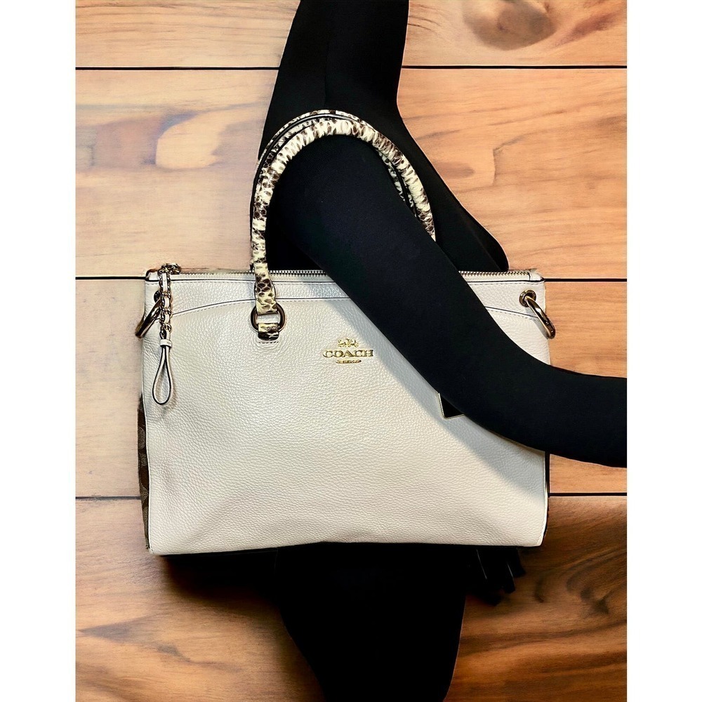 Coach F76642 Pebbled Leather Mia Satchel Bag - Picture 7 of 12